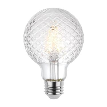 Imagem de Westinghouse Lighting 5268000 5.5 Watt (40 Watt Equivalent) Cut Glass G25 Dimmable Clear Filament LED Light Bulb, Medium Base