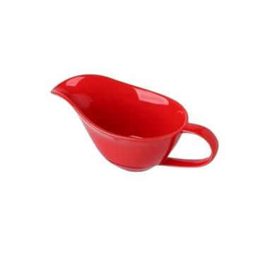 Imagem de Molheira 9,5oz Molheira de cerâmica Molho de pimenta Copo Recipiente Molho de ketchup Copo de tempero Jarro de leite Jarra de Molheira(Red)