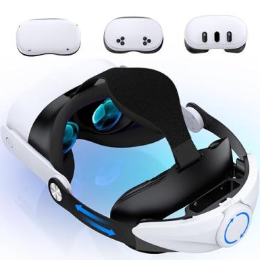 Imagem de VR Head Strap for Meta Quest 3S/Quest 3/Quest 2, With Cotton BackPad, Adjustable Headset Strap, Lightweight, Reduce Pressure for Oculus Head Strap, Enhanced Comfort, Replacement for Elite Strap