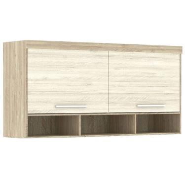 Imagem de Armário Aéreo Ponte Casal 2 Portas Master - Casa Chick Avelã-ártico Rústico