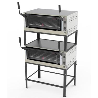 Imagem de Forno Refratário Elétrico Duplo Progás 268 Litros Inox Abertura Guilhotina 220v Prpe-860 Dp
