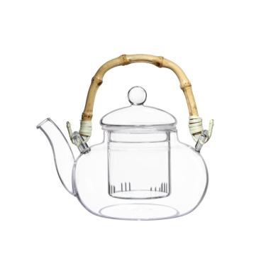 Imagem de Chaleira com Infusor Arrow para Chá Vidro Borossilicato 0,6L Transparente com Alça em B...