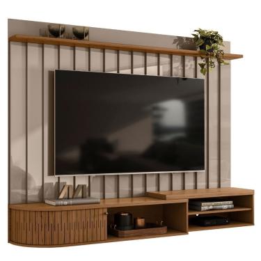 Imagem de Painel Suspenso Tv 75 Polegadas ímola Fendi Naturale Madetec