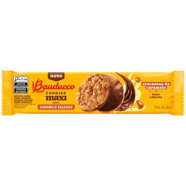 Imagem de Cookie Bauducco Maxi Gotas e Cobertura Caramelo Salgado 96g