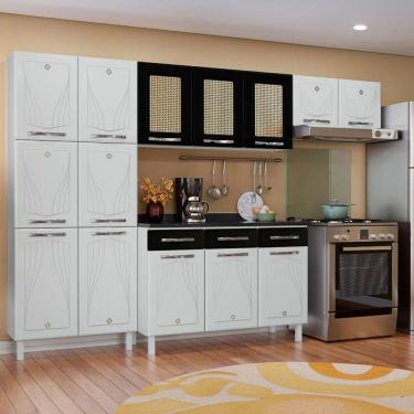 Imagem de Cozinha Completa de Aço Star 14 Portas 3 Gavetas Preto - Telasul