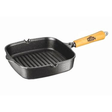 Imagem de Frigideira Grill Quadrada Ferro Panela Mineira CM 23cm 1,5L