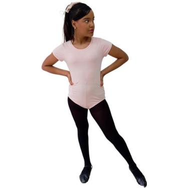 Imagem de Body Manga Curta Infantil Collant - Absoluto Glamour, Nude, 12