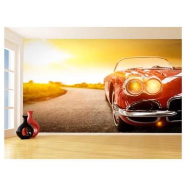 Imagem de Papel De Parede 3D Carro Antigo Clássico Vintage 3,5M Cxr19 - Você Dec