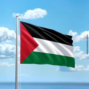Imagem de Bandeira da Palestina 80cmx140cm Tecido Oxford 100% Poliéster - Presen