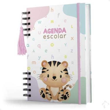Imagem de Agenda Creche Infantil Capa Dura Cuidado Diário Menina Tigre - Nisti P