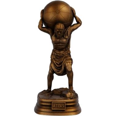 Imagem de Estátua Atlas Mitologia Grega Titã Estatueta Imagem (Cor Cobre Antigo)