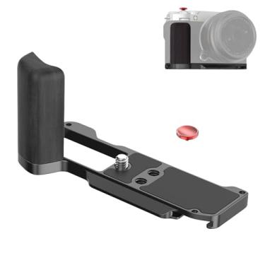 Imagem de SZZCNOX Punho X-M5 em forma de L para FUJIFILM X-M5, placa de liberação rápida integrada para Arca, cabo de madeira de liga de alumínio com botão de obturador para acessórios de câmera Fujifilm XM5