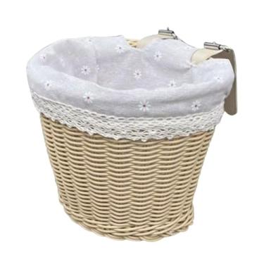 Imagem de predolo Cesta de Bicicleta Infantil, Cesta de Triciclo Portátil Multifuncional, Universal, Acessórios de Bicicleta, Design Trançado para Compras E Passeios, 25cmx19cmx18cm