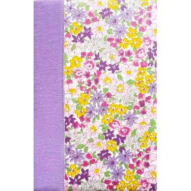 Imagem de ipoul Diário roxo para mulheres, caderno floral, A5, 15 x 20, página forrada, caderno de capa dura, plano, capa estampada com flores, tecido de algodão, diário de escrita, caderno de leitura