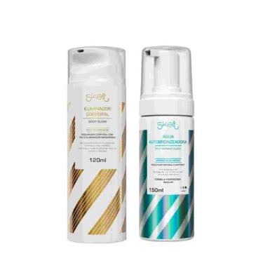 Imagem de Kit Skelt Agua Bronzeadora 150ml e Iluminador Corporal 120ml