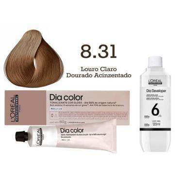 Imagem de Tonalizante Dia Color 8.31 Louro Claro Dourado Acinzentado + Emulsão R