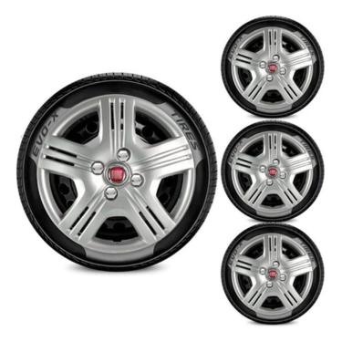 Imagem de Jogo 4 Calotas aro 15 Compatível Fiat