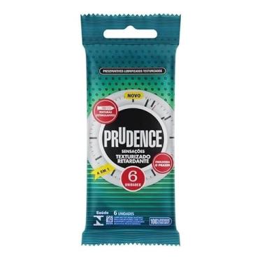 Imagem de Preservativo Texturizado Retardante Prudence Sensações 6 Und