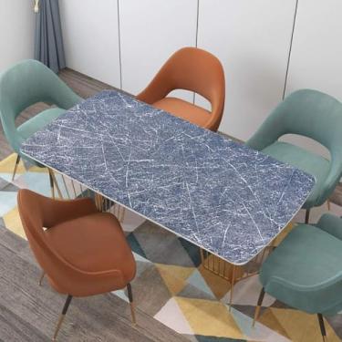 Imagem de Toalha De Mesa De Pvc Retrô, Imitação De Mármore Grão De Vidro Macio Plástico à Prova D'água à Prova De óleo Tapete De Mesa De Centro Para Sala De Estar Doméstica, 2, 60x120cm