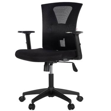 Imagem de Cadeira Escritório Giratória NR-17 Diretor BLM0283 Blume Tela Mesh Preta Base Rodizio Nylon Preto