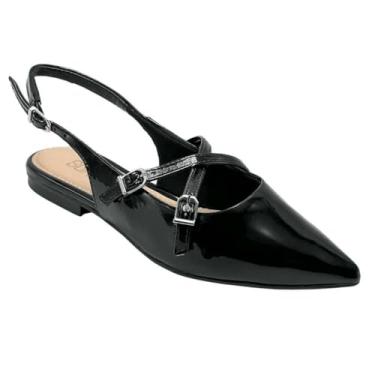 Imagem de Sapatilha Sua Cia Slingback Verniz 8189.15609 Preto