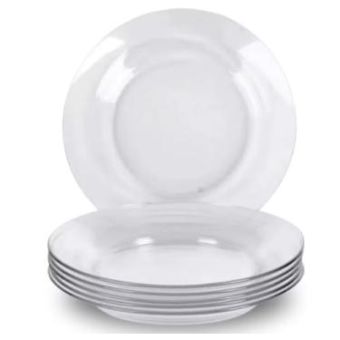 Imagem de Conjunto de 6 Pratos Fundos em Vidro Transparente, Cozinha e Mesa