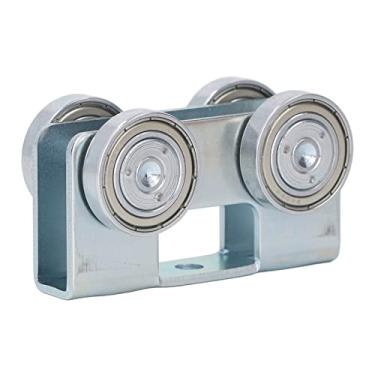 Imagem de lyrlody Montagem de Carrinho de 4 Rodas de Quatro Rodas Pesadas, Capacidade de Carga de 550 Lb, Operação Suave, Polia Em Forma de U, para Portas Domésticas, Guarda-roupa, Porta de Ferro Grande,