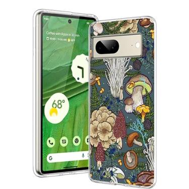 Imagem de Capa compatível com Google Pixel 7 - Capa de TPU macio à prova de choque com design de planta natural e floresta para mulheres, meninas, meninos e homens