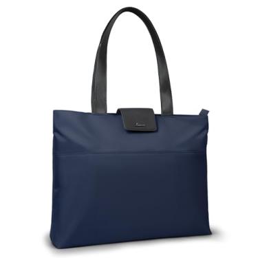 Imagem de SIMTOP Bolsa feminina com bolso magnético resistente à água poliéster 41 cm compartimento para notebook para viagens, escritório, uso diário