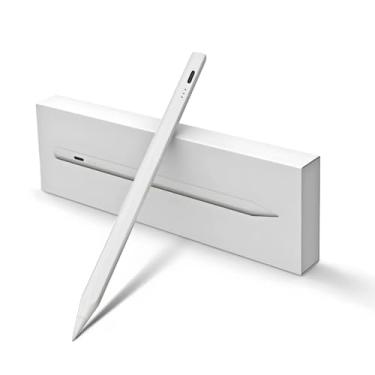 Imagem de Caneta Para Tablet Universal Stylus Pen Touch Digital Ponta Fina Smartphone Celular Mesa Digitalizadora iphone android ipad Alta Precisão e Sensibilidade Fast Charge Pencil rejeição de palma (Branco)