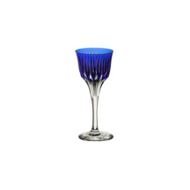 Imagem de Taça de licor em cristal Strauss Overlay 225.105.150 60ml azul escuro