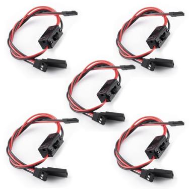 Imagem de WEFEINO 5Pcs JR Style 3 Way Power On Off Switches RC Switch Receiver Upgrade Parts for RC Cars Trucks Crawlers Off-Road Buggy