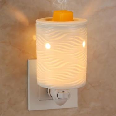 Imagem de STAR MOON Aquecedor de cera derretida, aquecedor de cera para cera perfumada, difusor de perfume para decoração de derretimento de cera de óleo com duas lâmpadas