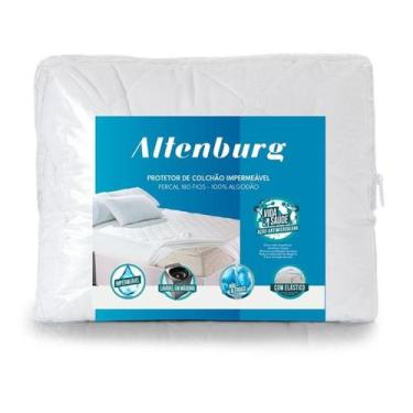 Imagem de Protetor de Colchão Altenburg Com Elástico Impermeável Percal 180 Fios