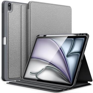 Imagem de JETech Capa para iPad Air 13 Polegadas M3/M2 (2025/2024) com Porta-Pencil, Case Protetora Slim Folio para Tablet, Visualização em Vários Ângulos, Ativação/Repouso Automático (Cinza Espacial)
