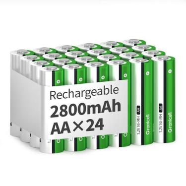 Imagem de Baterias recarregáveis Granicell AA 2800mAh 1,2 V, pacote com 24