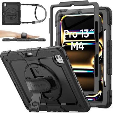 Imagem de Capa SEYMAC Stock para iPad Pro 13 2024 com acessórios preta