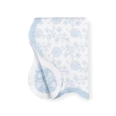 Imagem de Hofdeco Premium Grandmillennial Cobertor decorativo recortado 127 cm x 178 cm para sofá de pátio azul bebê tecido dália