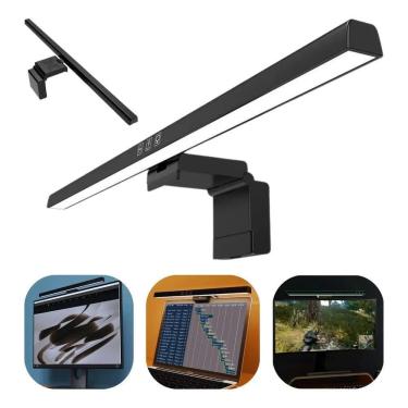 Imagem de 2X Luminária Barra Led Mesa Monitor 3 Tons Luz Brilho Regulá