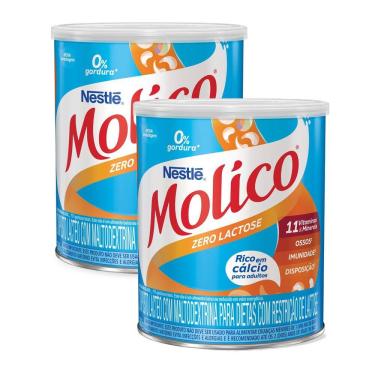 Imagem de Kit 2 Leite em Pó Molico Zero Lactose Lata 260g