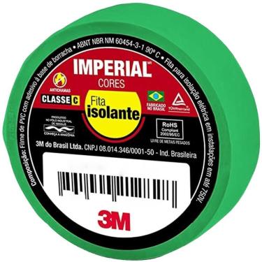 Imagem de Fita Isolante Imperial 18 mm x 10 Metros Verde - HB004298061 - 3M