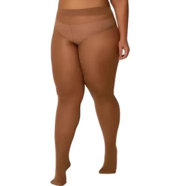 Imagem de Meia Calça Plus Size Trifil W0 6101 Fio 40 Poliamida Opaca, Mel, ES/3X