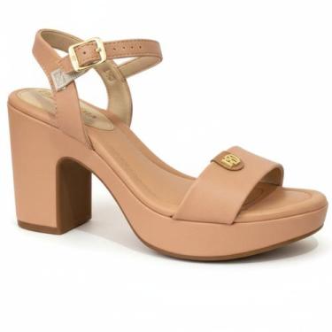 Imagem de Sandália Modare Feminina Meia Pata Salto Grosso Confortável e Elegante