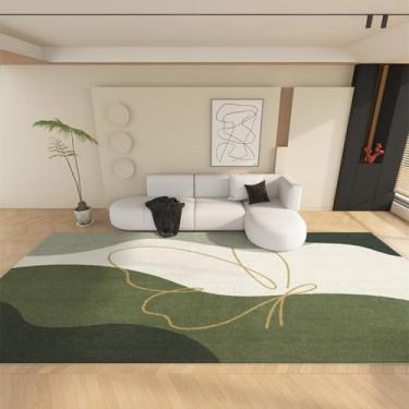 Imagem de Tapetes de luxo para sala de estar, macios e fofos, abstratos, para áreas grandes, grossos, para decoração de quarto, carpete de pelúcia para casa (200x300 cm/A)