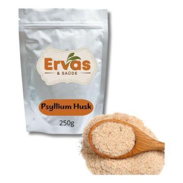 Imagem de Psyllium Husk Puro 250g  Fibra 100% Natural Alta Qualidade - ervas&sau