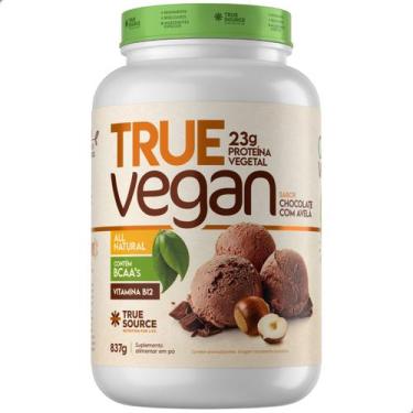 Imagem de True Vegan Proteina Vegetal 837g Vegana True Source, Chocolate com Ave