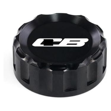 Imagem de Tampa do reservatório de fluido da tampa do tanque de óleo do freio traseiro compatível com CB125R CB150R CB250R CB500X CB500R CB650R CB650F CB1100 CB 400 150R 190R (preto)