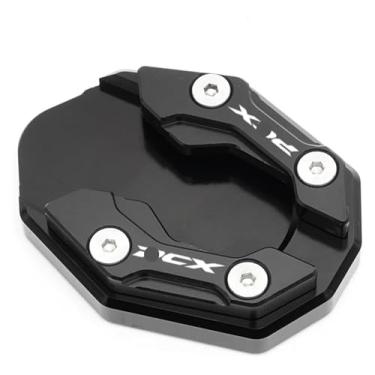 Imagem de 2023 NOVO suporte de motocicleta suporte lateral de pé extensão ampliador compatível com PCX 160 150 125 PCX150 PCX160 PCX125 (preto)