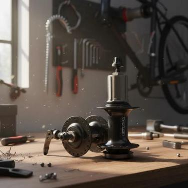 Imagem de Kit Cubo K7 Bicicleta 36 Furos Freio Disco 6 Parafusos Até 10 Velocida