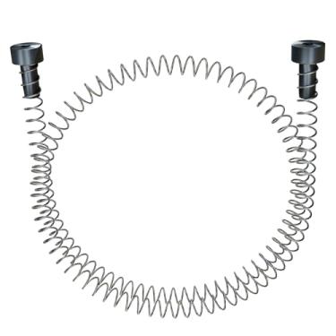 Imagem de Travão de mola de aço inoxidável resistente - rolha de zíper extralonga de 9,8 pés - Sistema de freio de mola de tirolesa de quintal para crianças e adultos para fio de 3/40.6 cm, 1/10.2 cm, 5/40.6 cm